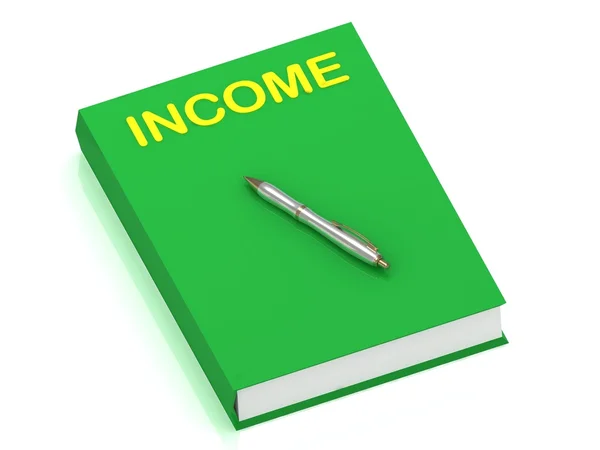De naam van het inkomen op cover boek — Stockfoto