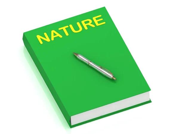 Nombre de la naturaleza en el libro de portada — Foto de Stock