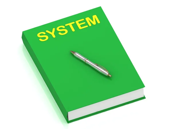 Nombre del sistema en el libro de portada — Foto de Stock