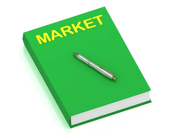 Marknaden namn på locket bok — Stockfoto