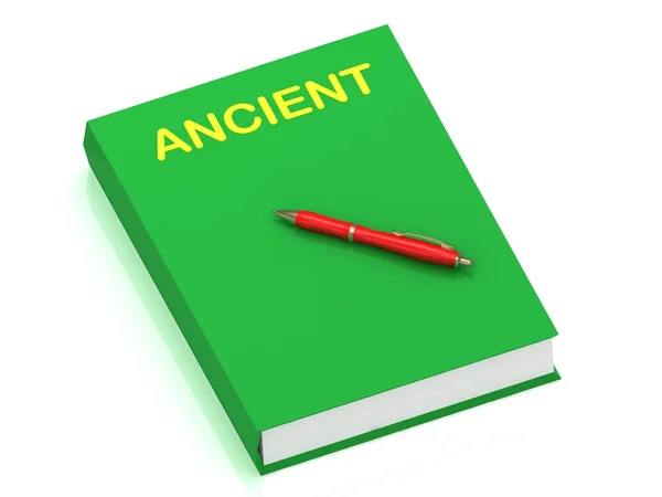 Nome do ANCIENTE no livro de capa — Fotografia de Stock