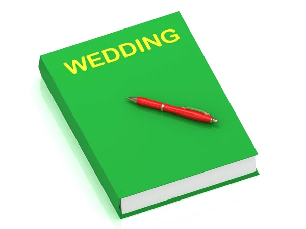 婚礼上封面的书的名称 — 图库照片