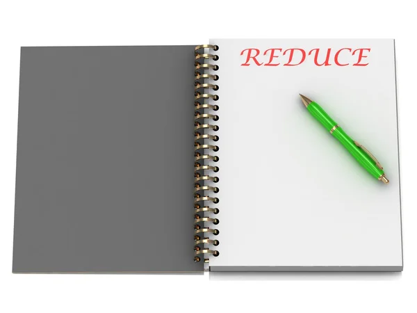 Csökkenti a word lapon notebook — Stock Fotó