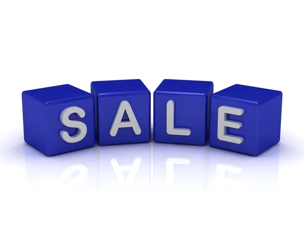 SALE word on blue cubes — Stock Photo, Image