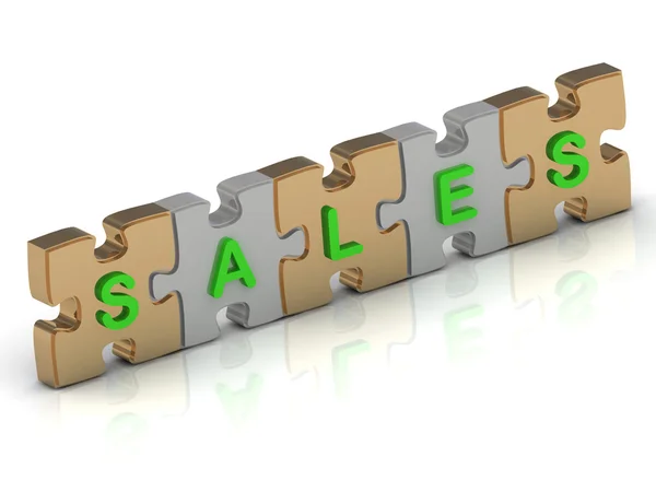 SALES word of gold puzzle — Stock Photo, Image