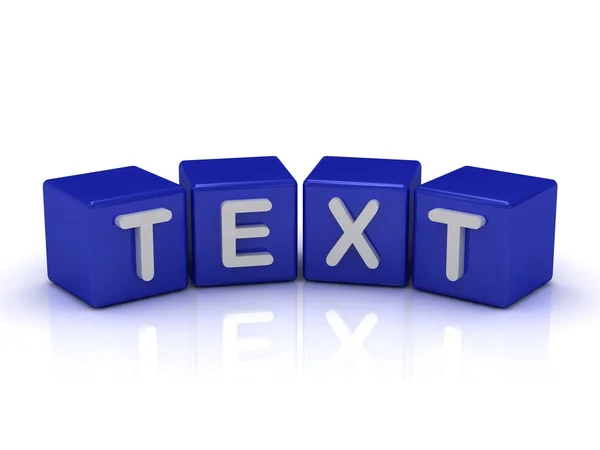 TEXT word on blue cubes — Stock Photo, Image