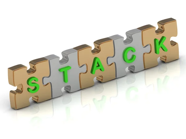 STACK word of gold puzzle — Stock Photo, Image
