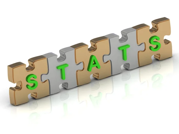 Statistiky slovo zlata puzzle — Stock fotografie