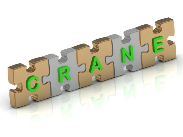 Crane ord av guld pussel — Stockfoto