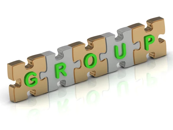 GROUP word of gold puzzle — Stock Photo, Image