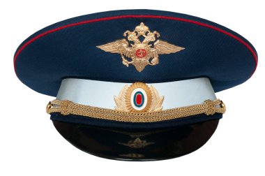 Peak-cap of the Russian officer of traffic clipart