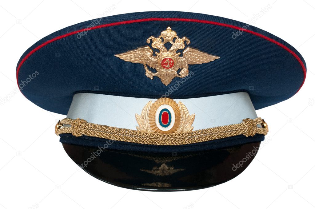 Peak-cap of the Russian officer of traffic