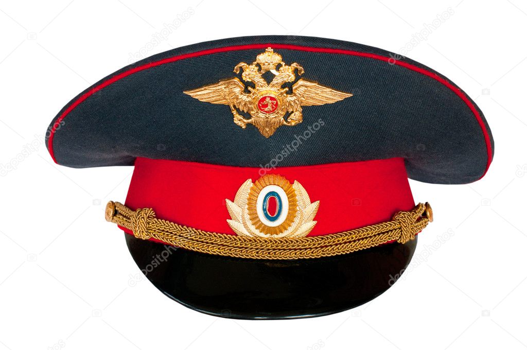 Peak-cap of the Russian policeman
