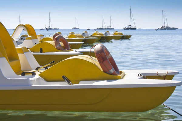 stock image Pedal boats and boats