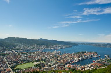 Norwegian city of Bergen. clipart