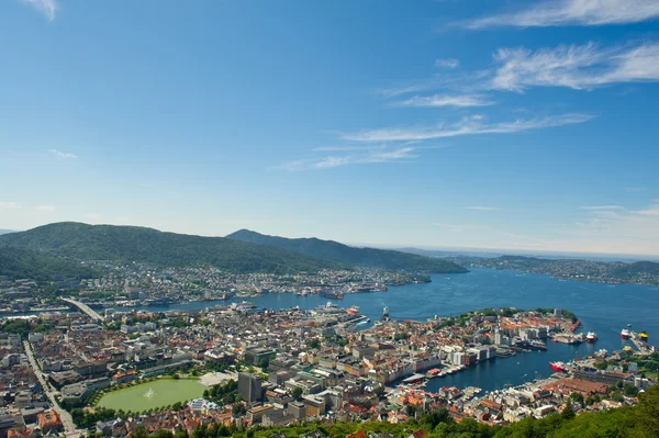 Ciudad noruega de Bergen . Imágenes de stock libres de derechos
