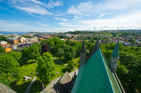 Vista da cidade de Trondheim — Fotografia de Stock