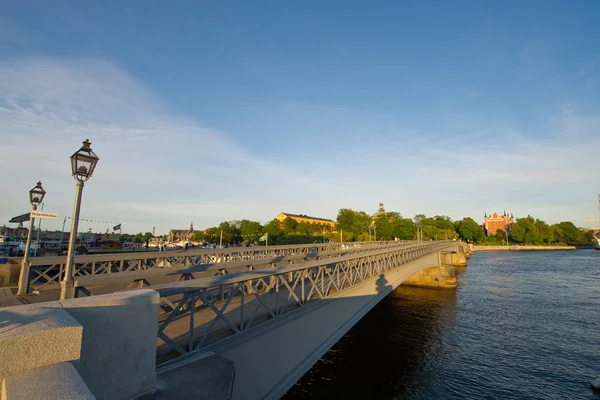 Abend Waterfront Stadt Stockholm — Stockfoto