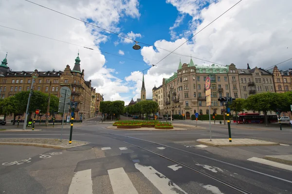 Стокгольм Вид на исторические здания в старом городе — стоковое фото