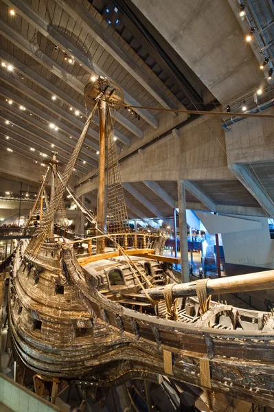Velho navio Vasa famoso no Museu Vasa Estocolmo, Suécia — Fotografia de Stock