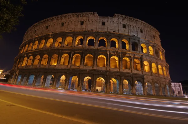 Noční pohled v Římě — Stock fotografie