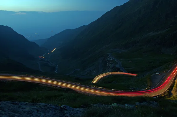 stock image Night curvy road