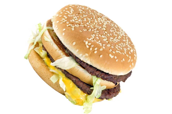 Podwójnego burger — Zdjęcie stockowe