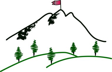 Mountain summit clipart