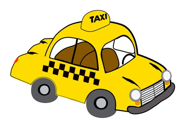 黄色のタクシー — ストックベクタ