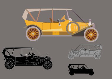 Retro car clipart