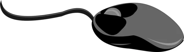 Mouse de computador vetorial no fundo branco — Vetor de Stock