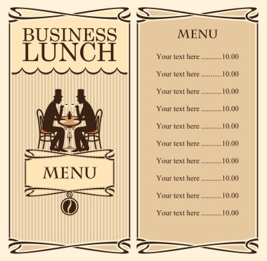 Business lunch clipart