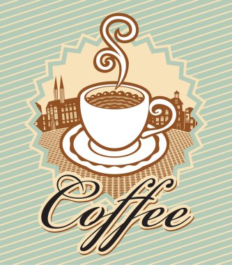 Coffee in retro style clipart