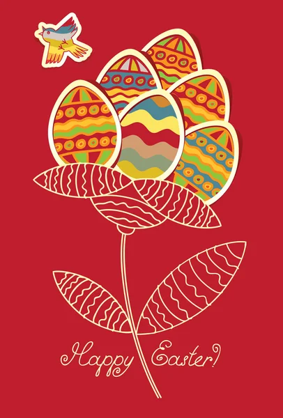 Fleur d'oeufs de Pâques — Image vectorielle
