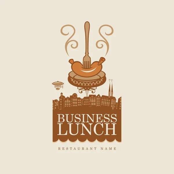 Business lunch — Stock Vector