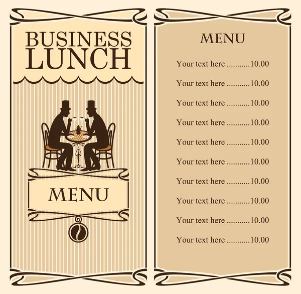 Business lunch — Stock Vector