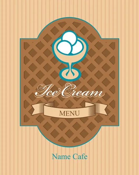 Bannière pour crème glacée — Image vectorielle