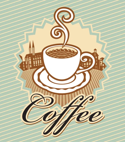 Café dans un style rétro — Image vectorielle