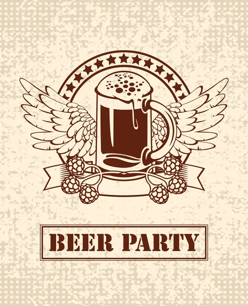 啤酒和麦芽 — 图库矢量图片