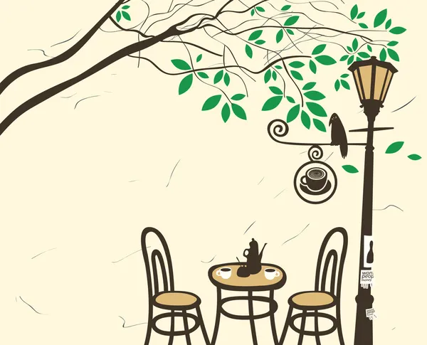 Café ao ar livre —  Vetores de Stock