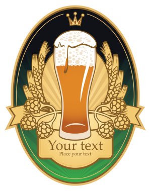 Label of beer clipart