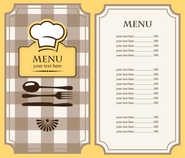 Chef's hat and cutlery clipart