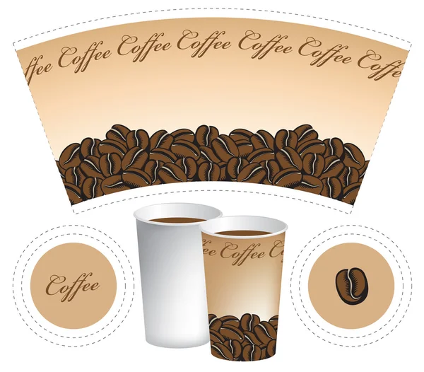 喝咖啡的杯子 — 图库矢量图片