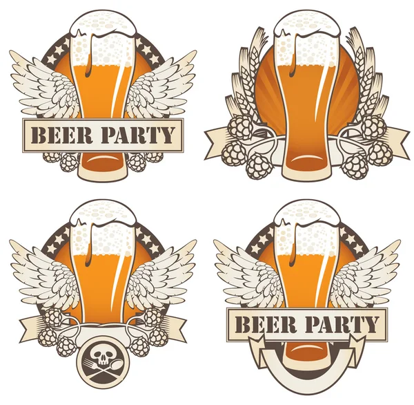 Bière et ailes — Image vectorielle