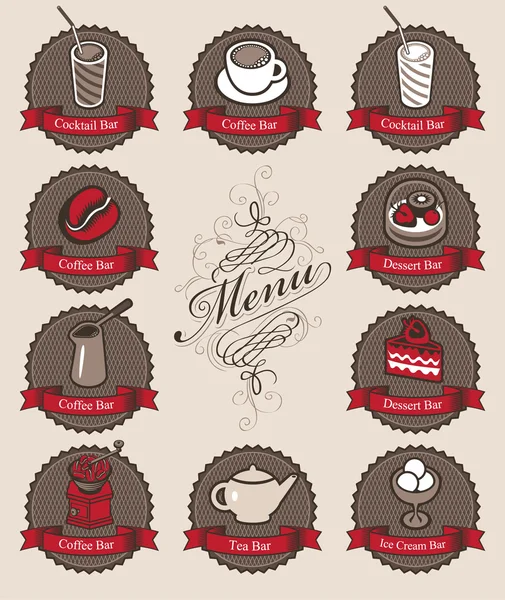 Boissons et desserts — Image vectorielle