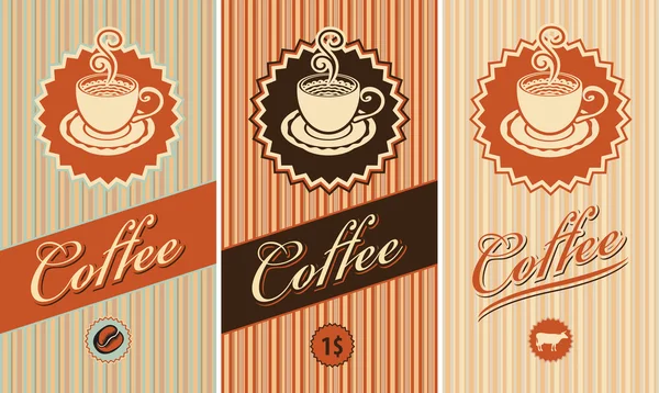 Banners de café — Vetor de Stock