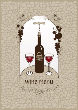 Bottle of wine clipart