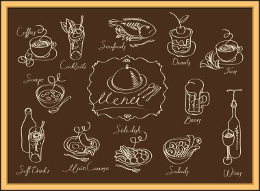 Different dishes clipart