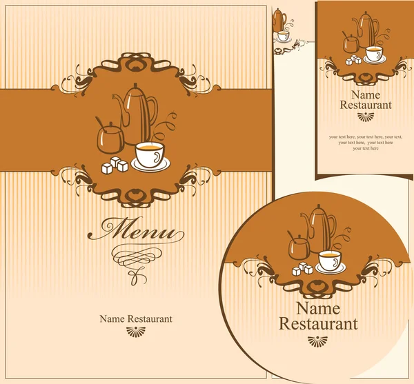 Diseño para la cafetería — Archivo Imágenes Vectoriales