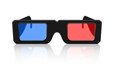 Vector 3D Glasses Icon clipart
